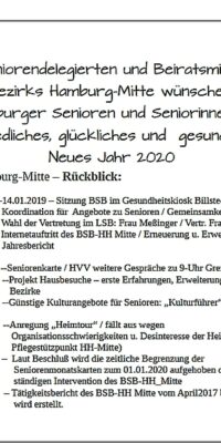 Rücklick Mitte 2020