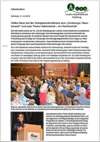 Delegiertenkonferenz am 10. Juli zum Hausbesuch und zur Armut im Alter – Rückblick mit Fotos