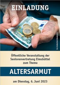 Das Thema Altersarmut im Fokus am 6. Juni 23 in Hamburg-Haus
