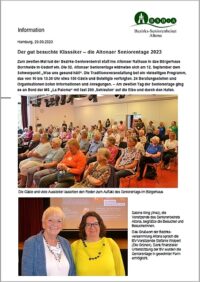Nachbericht zu den Altonaer Seniorentagen am 12./13. Sept. 2023
