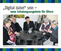 „Digital dabei“ sein – neue Schulungsangebote für Ältere