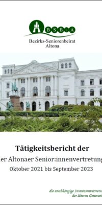 Titelseite des Tätigkeitsberichts vom BSB Altona 2023